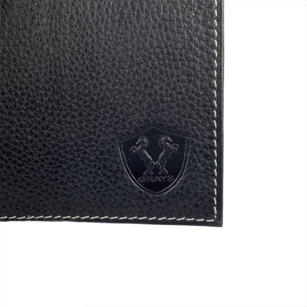 Grays - Stuart Grays of London leather passport cover NWOT black & purple unisex - Picture 9 of 16